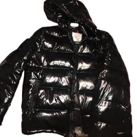 Veste d'hiver matelassée pour homme de qualité supérieure, fermeture éclair réversible personnalisée, haute qualité, noire