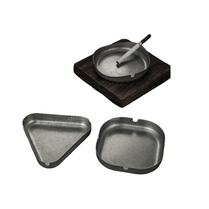 Cenicero portátil clásico de lujo, redondo, de acero inoxidable, a prueba de viento, para cigarrillos, para uso en el hogar y al aire libre. - Product Image 4