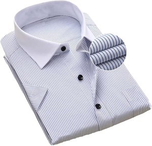 T-shirt à manches courtes pour homme, col rond, coupe classique, couleur unie, jersey de coton, vêtements décontractés - Product Image 4