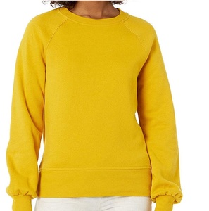 Customized High Quality Eco-Friendly Breathable <b>Womens</b> Custom <b>Black</b> Color Sweat Shirts Regular Fit Crew Neck Sweatshirts - Product Image 4