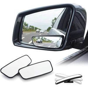 Specchietto universale rettangolare regolabile per angolo cieco auto, ausiliario grandangolare con adesivo, 2 pezzi per tutte le auto - Product Image 1
