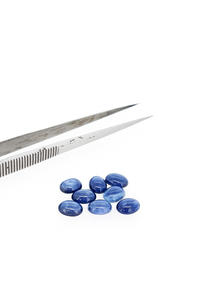 Piedra de Cianita Azul de 7x9 mm, Forma Ovalada, Hecha a Mano para Joyería, Pendientes, Anillos, Piedras Preciosas Azules Naturales de la Mejor Calidad, Piedra Suelta - Product Image 4