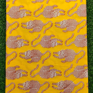 Tela de algodón con estampado de tigre amarillo por yarda, tela de algodón suave y ligera para vestidos de mujer y costura a precio de fábrica. - Product Image 5