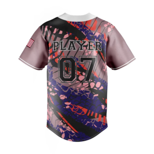 New Custom Baseball Jersey Sublimated Print 100% <b>Polyester</b> Men's Short Sleeve Quick Dry All Seasons Adult Regular Fit - Product Image 3
