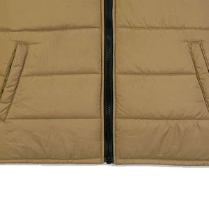 Chaleco acolchado 100% poliéster sin mangas para clima frío, nuevo modelo de moda, color marrón claro, relleno de algodón, para hombre. - Product Image 6