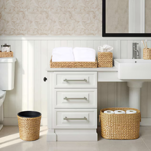 Best Quality Classic Water Hyacinth <b>Bathroom</b> Storage Set 6-piece <b>Baskets</b> for Storage Crafted by Vietnamese Skilled Artisans - Product Image 3