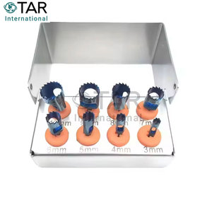 ชุดดอกสว่านเจาะฟันแบบพรีเมียม 8 ชิ้น พร้อมเคลือบไทเทเนียมสีน้ำเงิน สำหรับการปลูกถ่าย ซินัสลิฟท์ ผ่าตัดกระดูก และเครื่องมือแพทย์ทางทันตกรรม - Product Image 4