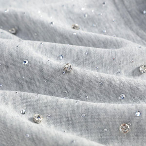 Nouveau design, sweats à capuche à manches longues avec strass, coton et polyester, prix de gros, sweats à capuche avec strass - Product Image 4