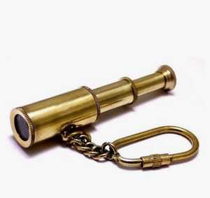 Divine Hut Handicraft Luxury Fashion Trend Gold Metal Antique Nautical Brass Sand Timer Hourglass <b>Key</b> <b>Chain</b> Unique Style Golden - Product Image 5