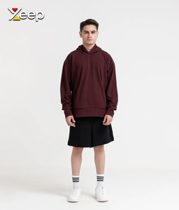 XEEP Sweat à capuche personnalisé pour homme, imprimé devant, en jersey polyester/coton, coupe classique, respirant, pour l'entraînement hivernal - Product Image 2