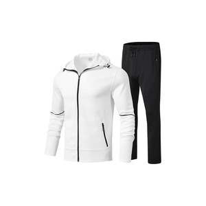 Ensemble de survêtement pour homme en polaire 100 % polyester respirant imprimé, avec veste à capuche zippée et pantalon de survêtement, style streetwear - Product Image 5