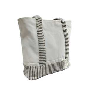 Lady Bohemian Canvas Tote <b>Bag</b> with Zipper <b>Large</b> Capacity <b>Beach</b> Ready Shoulder Strap Cotton Lining for Travel & Daily Use - Product Image 3
