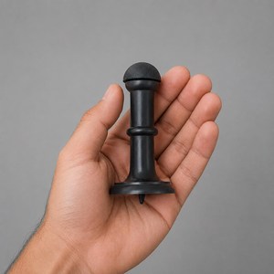 SHUBHAM <b>Matte</b> Black Metal Door Stop 3 Inch Door Stopper Decorative Door Bumper Farmhouse Door Hardware <b>Rubber</b> Tip Stop - Product Image 5