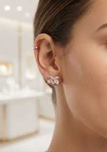 Pendientes de Diamantes Butterfly Lab, Pendientes de Diamantes con Baño de Oro Rosa para Mujer, Regalo de Boda - Product Image 2