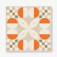 Tapis de Mahjong Géométrique Moderne de Luxe Designer 33 Pouces en Néoprène Doux Portable Antidérapant avec Dos en Caoutchouc pour Boutiques de Cadeaux et Clubs