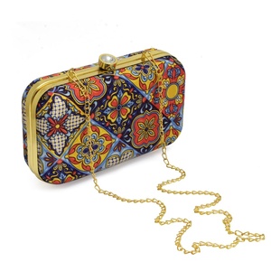 Sac à main tendance pour femme, imprimé fleurs, pochette de soirée, sac à main de luxe avec chaîne détachable pour femme - Product Image 2