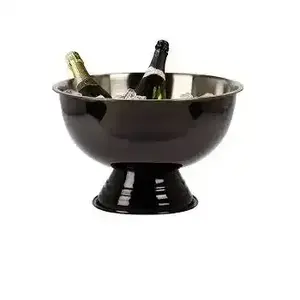 Bol à champagne chromé pour bars, pubs, mariages, fêtes, utilisation sur table, refroidisseur de bouteilles, bol à champagne en métal pour la glace - Product Image 6