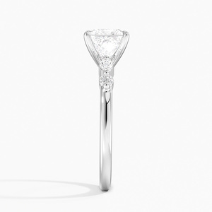 BOJ <b>Ring</b> 0147 Princess Cut 925 <b>Silver</b> Marquise and Round Prong Setting <b>Solitaire</b> Diamond <b>Ring</b> 2ct D Color VVS1 Moissanite GRA - Product Image 3
