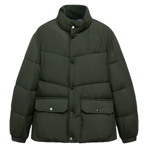 Chaqueta Acolchada con Capucha para Hombre, Cortavientos, con Cierre de Cremallera, Abrigo Casual de Invierno, Relleno de Poliéster, Chaquetas Acolchadas - Product Image 2
