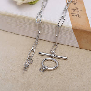 Collier chaîne épaisse en argent S925, style AB, porte-perles vide 4-6, accessoires 5068, bijoux - Product Image 3