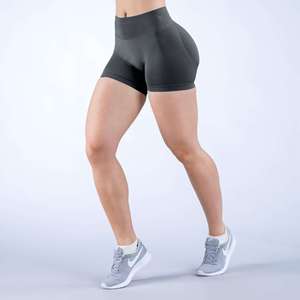 Shorts de sport taille haute pour femme avec logo personnalisé, sans coutures, effet push-up, pour le fitness et le yoga - Product Image 2