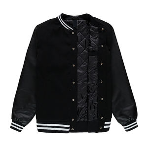 Chaqueta Varsity de Invierno para Hombre, Cuello Alto Delgado, Botones al Frente, Estilo Urbano, Chaqueta Bomber de Béisbol, Venta al Por Mayor - Product Image 1