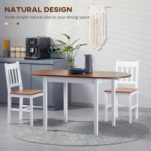 Tavolo da Pranzo Rotondo Allungabile in Noce da 55 Pollici, Set Tavolo da Cucina Pieghevole in Legno con Ante a Scomparsa per Piccoli Spazi, Finitura Naturale per Banchetti - Product Image 4