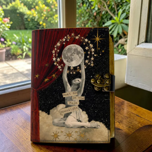 Diario Personalizado Grimoire de Luz Lunar, Libro de Sombras, Cuaderno de Cuero, Libro de Hechizos Celestiales, Diario de Escritura, Regalo - Product Image 4