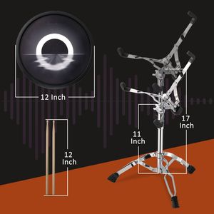 "Professional 12in <b>Drum</b> Set with Electronic <b>Drum</b> Pad Steel <b>Drum</b> Chamber & Rubber <b>Drum</b> Heads" - Product Image 3