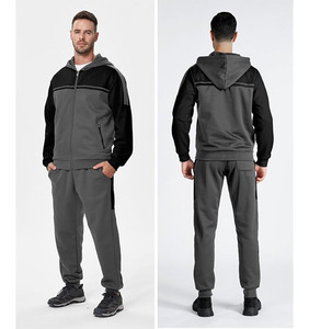 Survêtement en jean vintage pour homme, à capuche, couleur unie, avec cordon de serrage, coupe ample, respirant, séchage rapide, léger, couleur personnalisable - Product Image 4