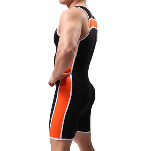 Singlet de Lucha Libre para Hombre, de Una Pieza, Ajustado, Sin Mangas, Compresión Elástica, Spandex, Nailon, para Entrenamiento Atlético y Competición - Product Image 1