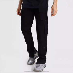 Pantalon Cargo utilitaire décontracté avec plusieurs poches brodé vierge personnalisé pour hommes haute qualité 100% coton imperméable coupe-vent pour hommes - Product Image 4