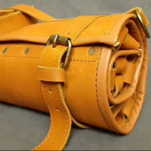 Handmade Genuine <b>Leather</b> Lightweight Portable Professional Kitchen <b>Knife</b> Storage Bag Customizable Size and Color LKR-0207 - Product Image 2