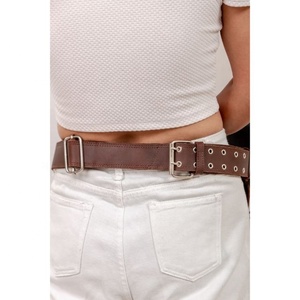 Riñonera de cuero genuino LW para hombre y mujer, riñonera de estilo vaquero occidental con cierre de botones, riñonera del mismo estilo Lulu, riñonera en todas partes - Product Image 3