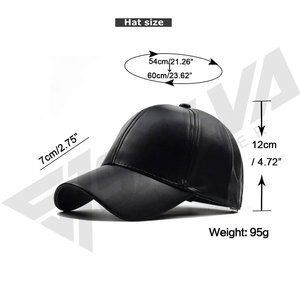 Unisex PU Leather Customized Colors Baseball Caps Adjustable <b>Waterproof</b> Sports Outdoor Casual <b>Sunscreen</b> Winter Adults Daily - Product Image 5
