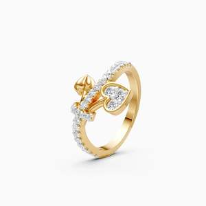 แหวนของขวัญรักครบรอบเพชรที่เพาะเลี้ยงในห้องปฏิบัติการ Eternal Bond Heart พร้อมเพชร 0.45 กะรัต |   ในโทนสีทอง 9K สีเหลือง สีขาว และสีโรสโกลด์ - Product Image 2