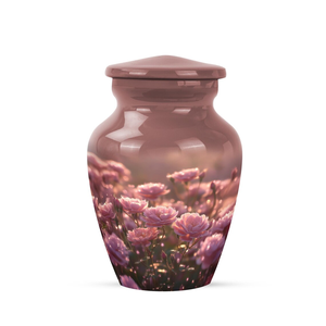 Pink Floral Urn Keepsake <b>Memorial</b> <b>Vase</b> Scattering Ashes Cremation Urn Decorative Funeral Supply - Product Image 4