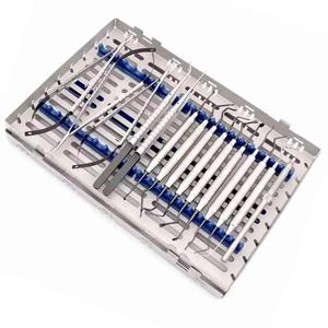 Kit d'instruments chirurgicaux professionnels pour implants dentaires, en acier inoxydable, avec cassette de stérilisation - Product Image 6