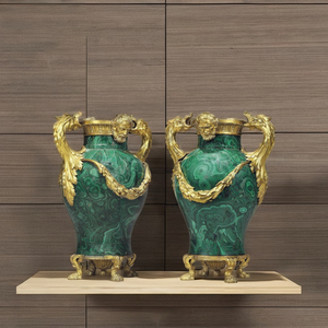 Pot de fleurs en malachite naturelle - Product Image 1