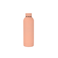 Thermos en acier inoxydable à double paroi de 500 ml, isolation thermique de 12 à 24 heures, sans BPA, finition en caoutchouc, toucher doux, couleurs en stock