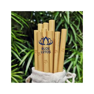 หลอดดูดน้ำไม้ไผ่ธรรมชาติเกรดอาหารขายดี |   หลอดดูดน้ำแบบใช้ซ้ำได้ ผิวเรียบเนียน คุณภาพดี จำนวนมาก - Product Image 4