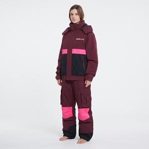 Combinaison de ski d'hiver pour femme, veste à capuche chaude, imperméable et coupe-vent, vêtements de sport de plein air pour la neige - Product Image 4