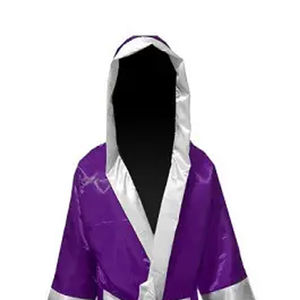 Bata de boxeo de nailon elástica y transpirable de alta calidad, personalizada, con capucha, estilo Ringmaster Final Bell, diseños personalizados, de longitud completa para combate - Product Image 3