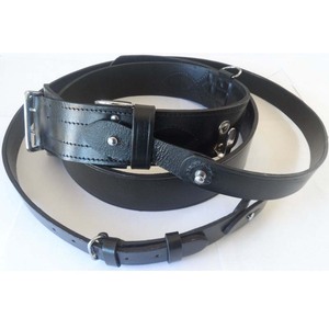 Ceinture en cuir de vachette noir, boucle ardillon rectangulaire argentée, moulage monobloc durable, style décontracté - Product Image 4