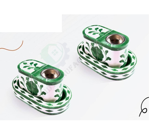 Ensemble de porte-encens floraux verts, aspect marbre, diffuseur d'aromathérapie, support de décoration de bureau - Product Image 1