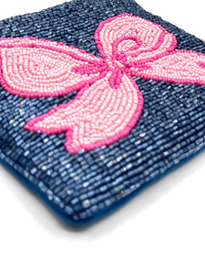 Sac à main en forme de nœud papillon en perles fait à la main, broderie de fleurs, fermeture éclair, sac à main de soirée, mariage, mode, taille personnalisée, vente en gros, cadeau de luxe - Product Image 3