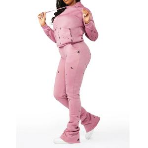 Econex Sports 2025Top des nouvelles meilleures ventes Vêtements de sport décontractés à la mode pour femmes Ensemble de survêtements de sport à capuche et de jogging pour femmes - Product Image 4