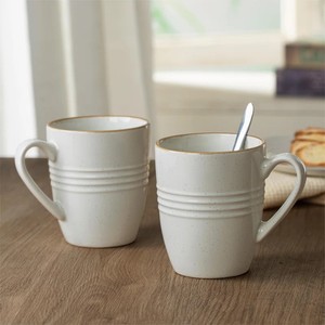 ชุดแก้วกาแฟเซรามิกดีไซน์หรูหรา พร้อมลายริ้วและผิวสัมผัสลายจุด จับถนัดมือ เหมาะสำหรับใช้ในบ้าน ห้องครัว และสำนักงาน - Product Image 1