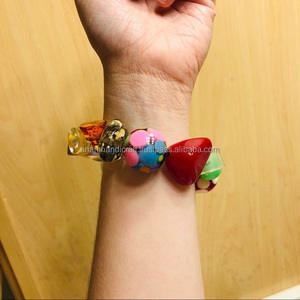 Pulsera de joyería de moda de resina de ángulo hecha a mano de alta calidad para mujer, hebra de Color DE MARCA DE LA India, artesanía de resina - Product Image 2