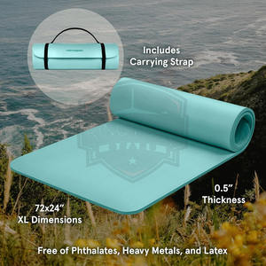 Esterilla de Yoga Plegable de PVC de Alta Calidad - Esterilla de Ejercicio Ligera y Portátil con Correa de Transporte para Viajes y Uso en el Gimnasio en Casa - Product Image 2